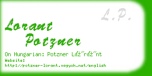 lorant potzner business card